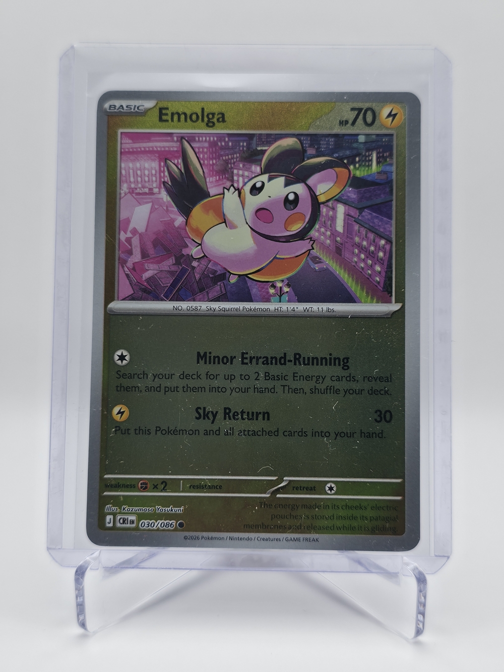 Pokémon TCG - Emolga - Chaos Rising - Reverse Holo - 030/086